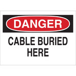 imagen de Brady B-120 Poliéster reforzado con fibra de vidrio Rectángulo Cartel de cable o línea enterrada Blanco - 14 pulg. Ancho x 10 pulg. Altura - 47195