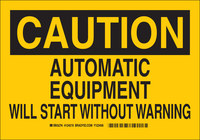 imagen de Brady B-555 Aluminio Rectángulo Cartel de seguridad del equipo Amarillo - 10 pulg. Ancho x 7 pulg. Altura - 124217