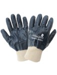 imagen de Global Glove 400FC Blue/White 9 Knit Work Gloves - Nitrile Full Coverage Coating - 400FC/9