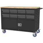 imagen de Akro-mils Carro de estante con persianas MA4824BLD3GRY - 800 lb capacidad - Negro - Acero - MA4824BLD3 GRAY