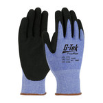 imagen de PIP G-Tek PolyKor 16-635 Blue Large Cut-Resistant Gloves - ANSI A5 Cut Resistance - Nitrile Palm & Fingers Coating - 9.8 in Length - 16-635/L