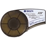 imagen de Brady PermaSleeve M21-250-C-342-YL Funda de impresora troquelada - 0.813 pulg. x 0.439 pulg. - Negro sobre amarillo - B-342