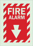 imagen de Brady Bradyglo B-324 Poliéster Rectángulo Cartel de alarma de incendios - 10 pulg. Ancho x 14 pulg. Altura - 80161