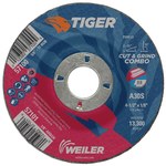imagen de Weiler Tiger Disco de corte y esmerilado 57101 - 4-1/2 pulg - Óxido de aluminio - 24 - R