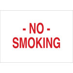 imagen de Brady B-302 Poliéster Rectángulo Letrero de no fumar Blanco - 10 pulg. Ancho x 7 pulg. Altura - Laminado - 88423