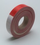 imagen de 3M Diamond Grade 983-32 Red / White Reflective Conspicuity Tape - 1 1/2 in Width x 150 ft Length - 0.014 to 0.018 in Thick - 67764
