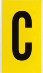 imagen de Brady 3470-C Etiqueta en forma de letra - C - Negro sobre amarillo - 5 pulg. x 9 pulg. - B-498