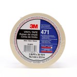 imagen de 3M 471 Blanco Cinta de marcado - 3 pulg. Anchura x 36 yd Longitud - 5.2 mil Espesor - Un solo lado Adhesiva - 68870