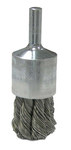 imagen de Weiler Wolverine Stainless Steel Cup Brush - Unthreaded Stem Attachment - 3/4 in Diameter - 0.014 in Bristle Diameter - 36287