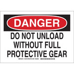 imagen de Brady B-555 Aluminio Rectángulo Cartel de protección de seguridad Blanco - 10 pulg. Ancho x 7 pulg. Altura - 128706