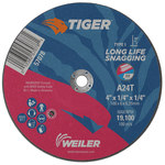 imagen de Weiler Tiger Snagging Wheel 57078 - Type 1 (Straight) - 4 in - Aluminum Oxide - 24 - T