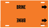 imagen de Brady 4304-F Marcador de tubería con correa - 6 pulg. to 7 7/8 pulg. - Otros líquidos - Plástico - Negro sobre naranja - B-915
