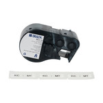 imagen de Brady M4-61-109 Cartuchos para impresora de transferencia térmica troquelados - 0.5 pulg. x 2 pulg. - Polietileno - Negro sobre blanco - B-109