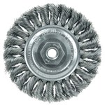 imagen de Weiler 13103 Wheel Brush - 4 in Dia - Knotted - Standard Twist Steel Bristle