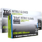 imagen de The Glove CoMPany TGC WorkGear Gris Grande Nitrilo Guantes desechables - acabado Con textura - Longitud 16 pulg. - 348098-00064