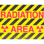 imagen de Brady Toughstripe B-534 Poliéster Rectángulo Cartel de peligro de radiación Amarillo - 18 pulg. Ancho x 14 pulg. Altura - Laminado - 104488