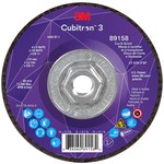 imagen de 3M Cubitron 3 Disco de corte y rectificado 89158 - Tipo 27 (centro hundido) - 4 1/2 pulg. - Óxido de aluminio cerámico de precisión - 36+