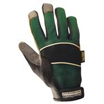 imagen de Occunomix 480W-042 Green/Black/Tan 2XL Synthetic Kevlar/Terry Cloth Cut-Resistant Gloves - Leather Palm & Fingers Coating - 480W-046