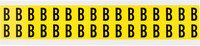 imagen de Brady B3420- Etiqueta en forma de letra - B - Negro sobre amarillo - 9/16 pulg. x 3/4 pulg. - B-498