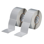 imagen de Brady THTEP-178-593-.5SL Rollo de etiquetas troqueladas para impresoras - 3 pulg. x 3 1/2 pulg. - Poliéster - Plateado - B-593