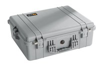 imagen de Pelican 1600 WL/WF Silver Protective Hard Case, Polypropylene, Polyurethane Foam Padding, 24.39 in x 19.36 in - 16002