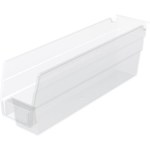 imagen de Akro-mils 54 cu in Transparente Polímero de grado industrial Estante Contenedor de almacenamiento - longitud 11 5/8 pulg. - Ancho 2 3/4 pulg. - Altura 4 pulg. - Compartimientos 1 - 30110SCLAR