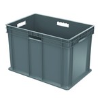 imagen de Akro-mils Contenedor de pared recta 37686 - Gris - Polímero de grado industrial - 23 3/4 pulg. x 15 3/4 pulg. x 16 1/8 pulg. - 37686 GREY