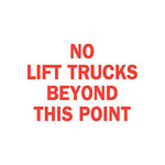 imagen de Brady B-555 Aluminio Rectángulo Letrero de tránsito de montacargas y camiones de almacén Blanco - 14 pulg. Ancho x 10 pulg. Altura - 43467