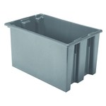 imagen de Akro-mils Contenedor apilable 35240 - 1.7 ft³, 12.9 gal - Gris - 23 1/2 pulg. x 15 1/2 pulg. x 12 pulg. - 35240 GREY