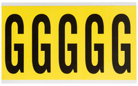 imagen de Brady 3460-G Etiqueta en forma de letra - G - Negro sobre amarillo - 1 3/4 pulg. x 5 pulg. - B-498