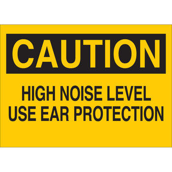 Imágen de Brady B-120 Poliéster reforzado con fibra de vidrio Rectángulo Amarillo Inglés Cartel de PPE 73461 (Imagen principal del producto)