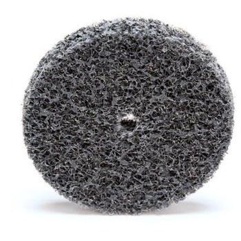 3M Scotch-Brite Unificado Carburo de silicio Suave Rueda de desbaste - Fina grado - Accesorio Eje - Diámetro 1 1/2 pulg. - Agujero Central 1/8 pulg. - Grosor 1/4 pulg. - 13714