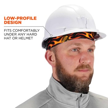 Ergodyne Chill-Its 6630 Negro/Rojo Hi Cool/Felpa Casquete - 720476-12514