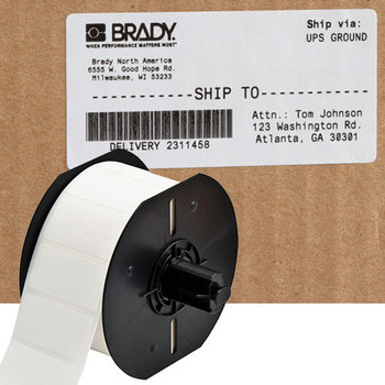 Imágen de Brady Blanco Papel Transferencia térmica B33-18-424 Rollo de etiquetas para impresora de transferencia térmica troquelado (Imagen principal del producto)