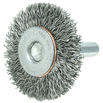 Weiler Acero inoxidable Cepillo de cerdas radiales - Diámetro de la cerda 0.012 pulg. - 17973