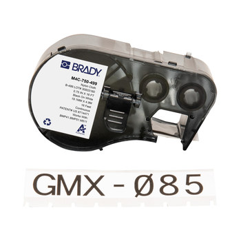 Brady M4C-750-499 Etiquetas adhesivas multiuso agresivas - 0.75 pulg. x 16 pies - Nailon - Negro sobre blanco - B-499