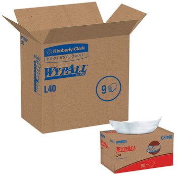 Kimberly-Clark Wypall L40 Limpiador 03046, DRC, - 9.8 pulg. x 10 pulg. - Blanco