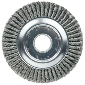 Weiler 09490 Wheel Brush - 10 in Dia - Knotted - Standard Twist Steel Bristle