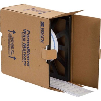 Brady PermaSleeve 3FR-375-2-WT-2 Funda de impresora troquelada - 1 pulg. x 0.645 pulg. - Blanco - B-344