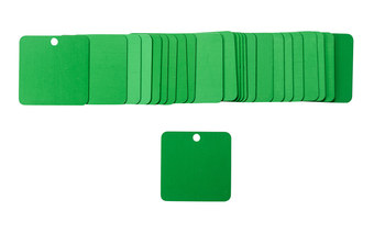 Imágen de Brady Verde Cuadrado Aluminio 87630 Etiqueta en blanco para válvula (Imagen principal del producto)