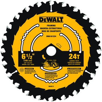 Imágen de Hoja de sierra circular de corte transversal DWA161240 de Carburo de tungsteno por 6 1/2 pulg. de DEWALT (Imagen principal del producto)