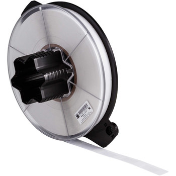 Brady WRAP-11-427 Rollo de etiquetas troqueladas para impresoras - 0.5 pulg. x 1 1/2 pulg. - Vinilo - Blanco - B-427