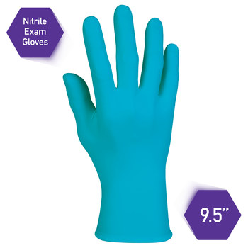 Kimtech Azul Grande Nitrilo Guantes desechables - Grado Examen médico - acabado Liso - Longitud 9 pulg. - 036000-50580