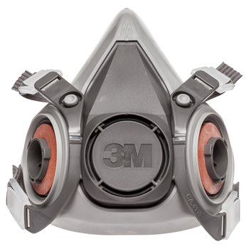 3M 6000 Series 6200 Gray Medium Thermoplastic Elastomer Half Mask Facepiece Respirator