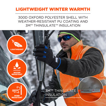 Ergodyne GloWear 8287 Chaqueta para condiciones frías 25514 - tamaño Grande - Poliéster - Naranja