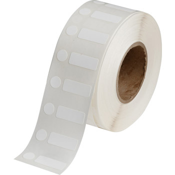 Brady BradyJet J20-249-7425J Rollo de etiquetas imprimibles de inyección de tinta - 1 pulg. x 0.375 pulg. - Polipropileno - Blanco - B-7425J