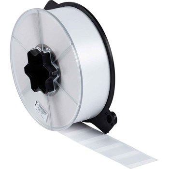 Brady WRAP-12-427 Rollo de etiquetas troqueladas para impresoras - 2 pulg. x 1 1/2 pulg. - Vinilo - Blanco - B-427