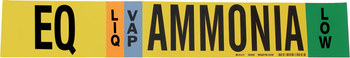 Imágen de Brady Negro/Azul/Verde/Naranja/Blanco sobre amarillo Vinilo 90484 Marcador de tubería autoadhesivo (Imagen principal del producto)