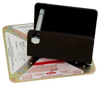 Protecta PRO Anclaje de techo 2190011 - 10 pulg. x 10 pulg. - Zinc amarillo y negro - 01190