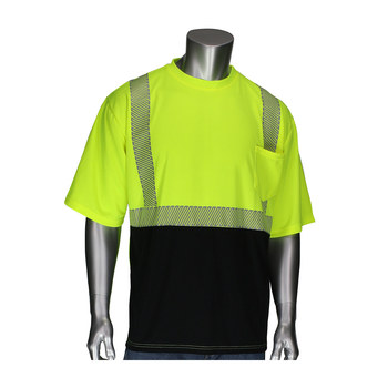 PIP Camisa de alta visibilidad 312-1275B-LY/S - Pequeño - Poliéster - Negro/Amarillo - ANSI clase 3 - 27077